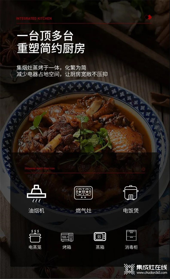 合理利用廚房空間，只需一臺(tái)沃普集成灶